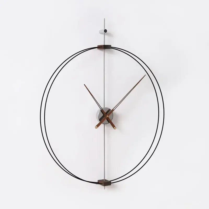 horloge murale silencieuse design en bois pour décoration moderne