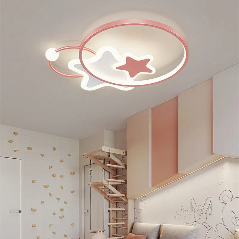 plafonnier led étoile lumineux décoratif chambre enfant dessin animé