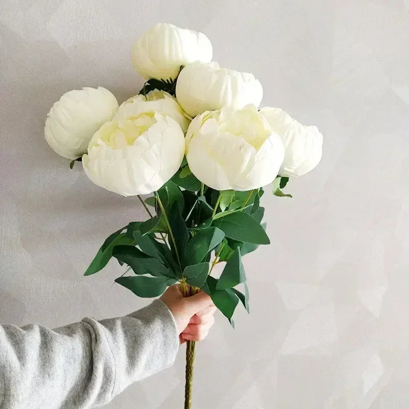 bouquets de pivoines artificielles pour décoration intérieure élégante