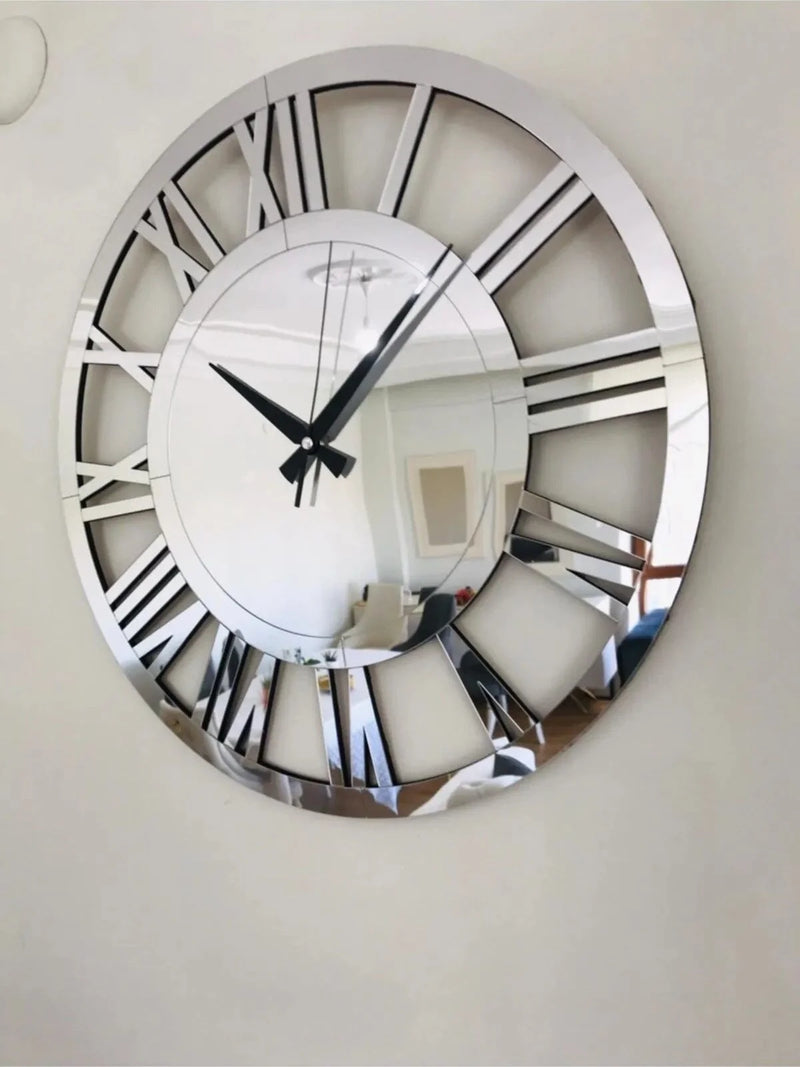 horloge murale miroir design moderne 3d silencieuse pour décoration intérieure