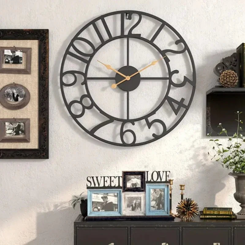 horloge murale rétro en métal décoration créative pour votre intérieur