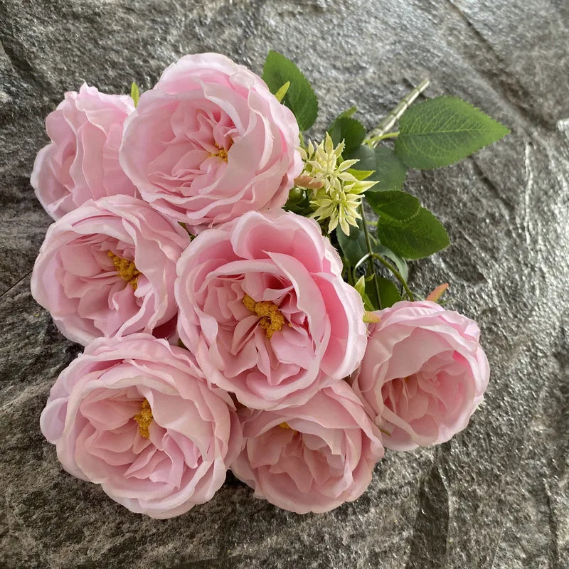 bouquet de roses en soie pour mariage et décoration intérieure