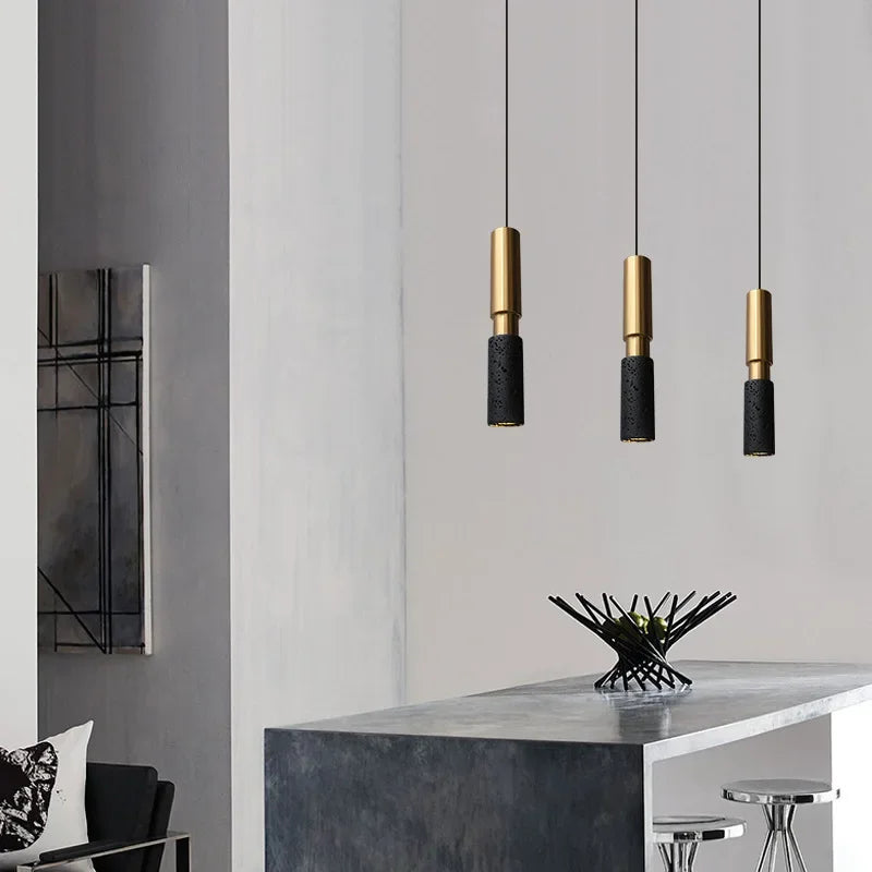 lustre haut de gamme en pierre design créatif industriel