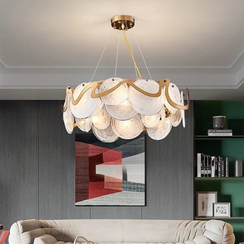 Modern crystal chandelier with adjustable suspension cable E14 pendant light,living room bedroom kitchen ceiling chandelier