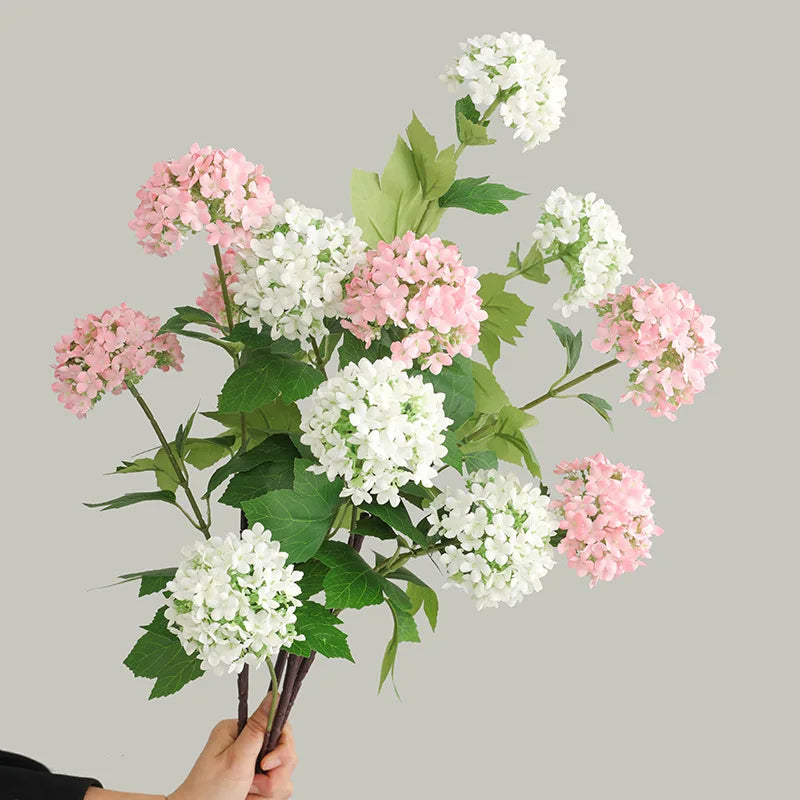 bouquet d'hortensias artificiels en soie pour décoration de mariage