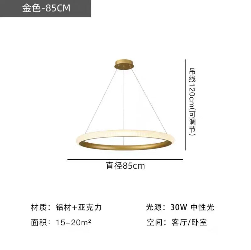 suspension led ronde art déco pour un éclairage élégant