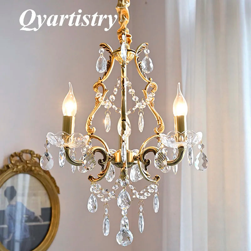 lustre rétro élégant avec perles de cristal loft décor