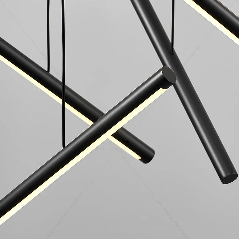 lustre design minimaliste en forme de branche pour loft