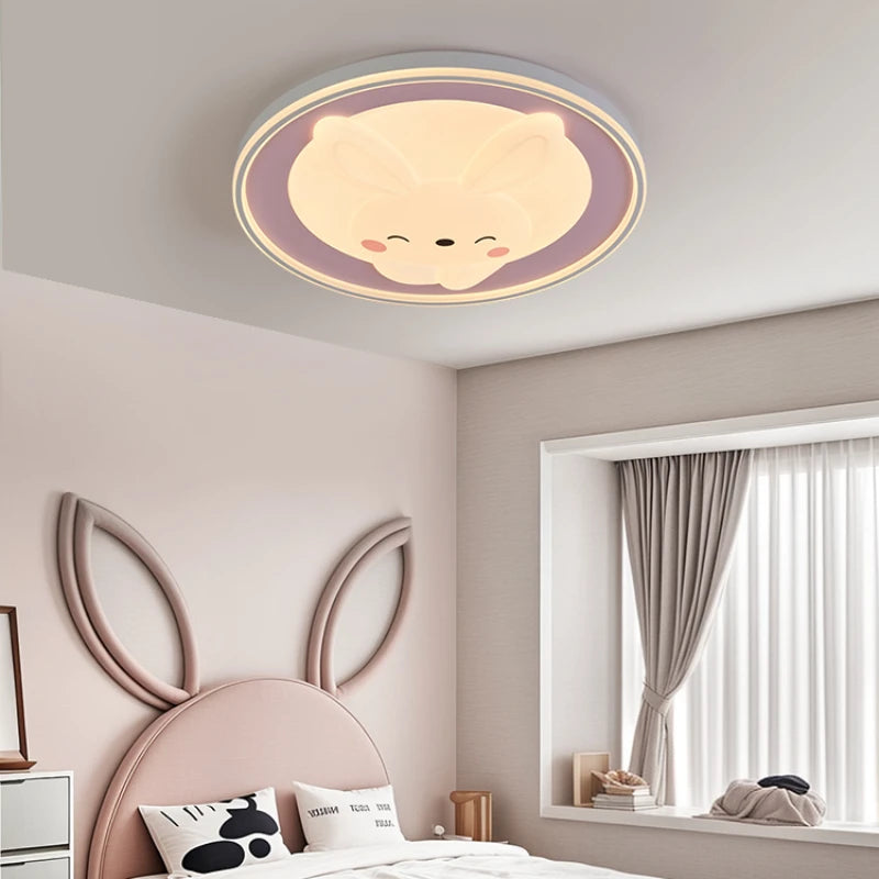 plafonnier lapin dessin animé pour décoration chambre enfants