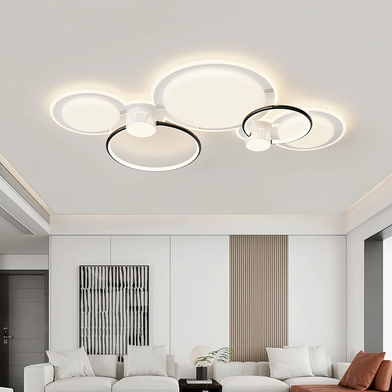 plafonnier led moderne avec anneau créatif pour intérieur décoratif