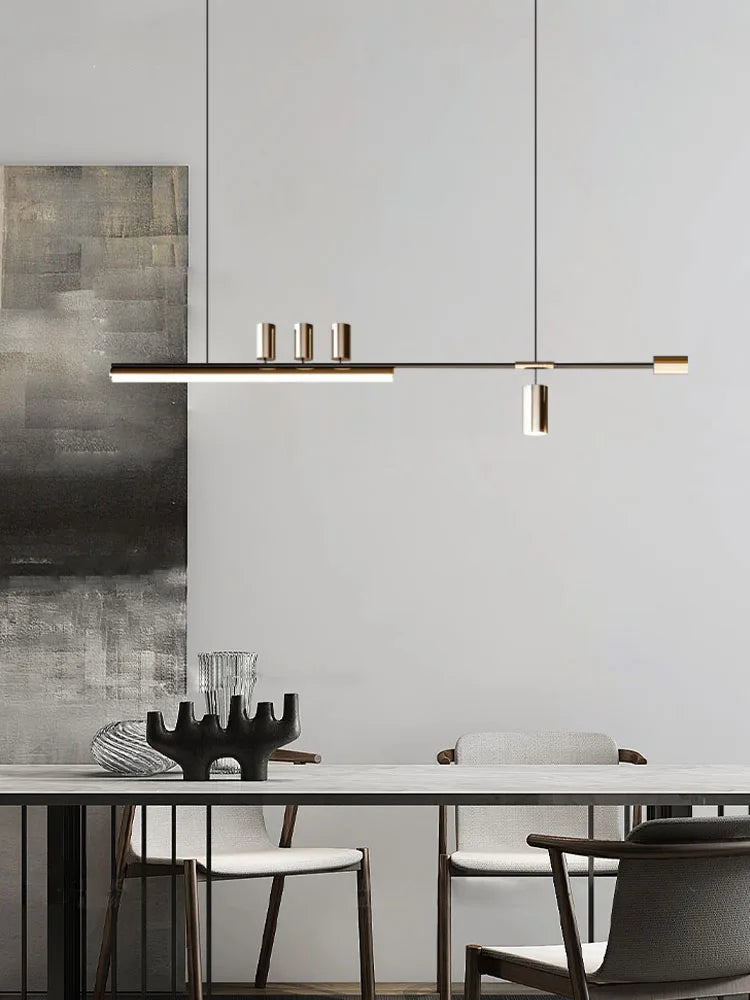 lustre minimaliste en métal pour éclairage moderne chic