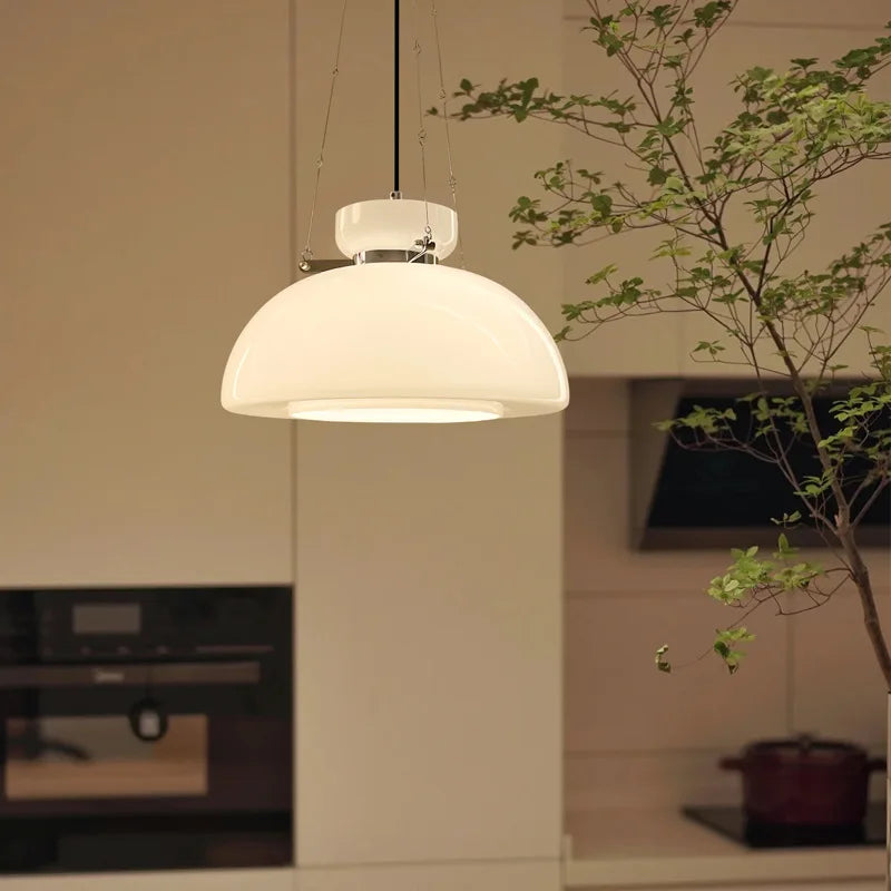 suspension LED style bauhaus médiéval pour restaurant rétro