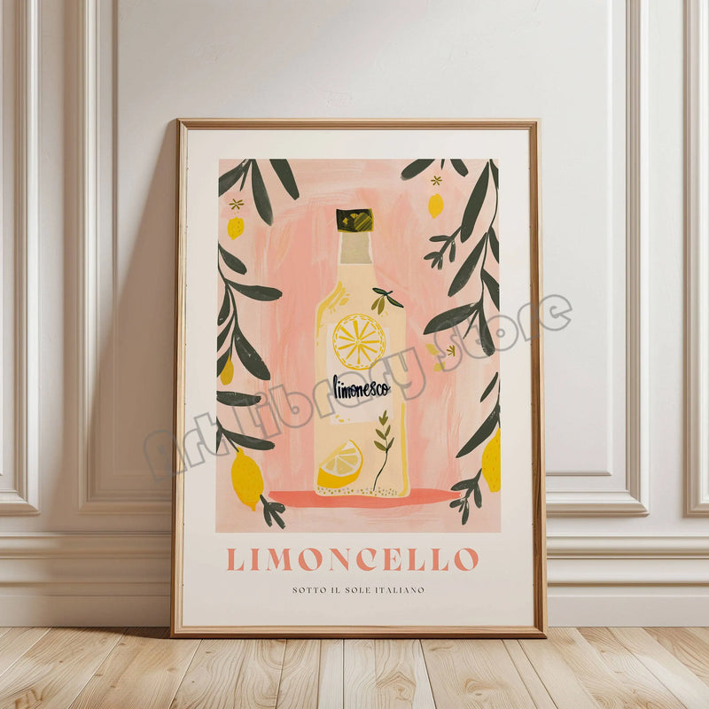 Tableau affiche rétro de nourriture italienne pour décoration murale