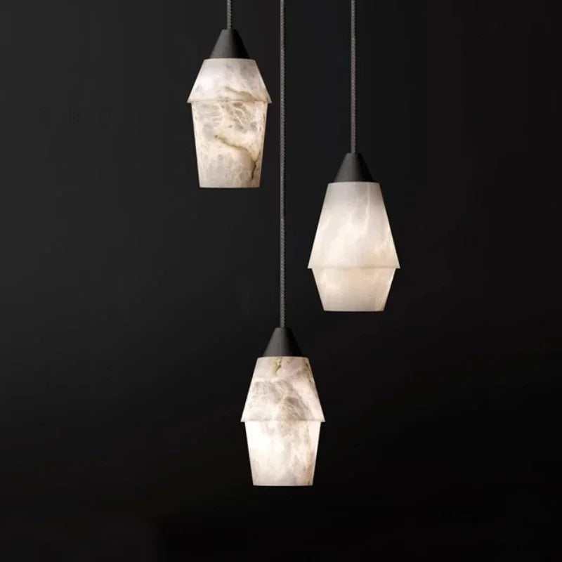 lustre moderne en marbre pour décoration intérieure élégante