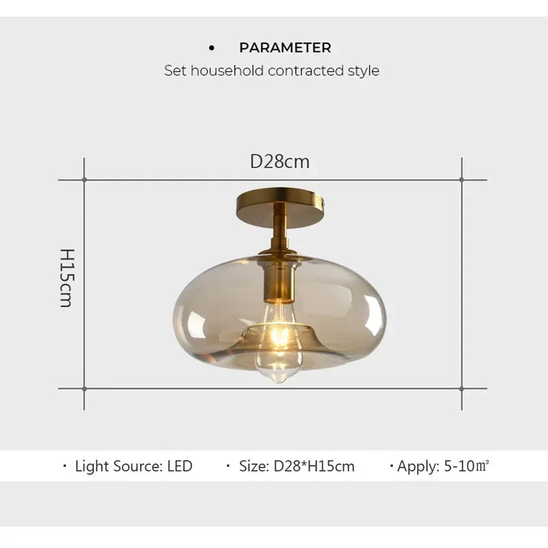 plafonnier led moderne en verre pour éclairage intérieur élégant