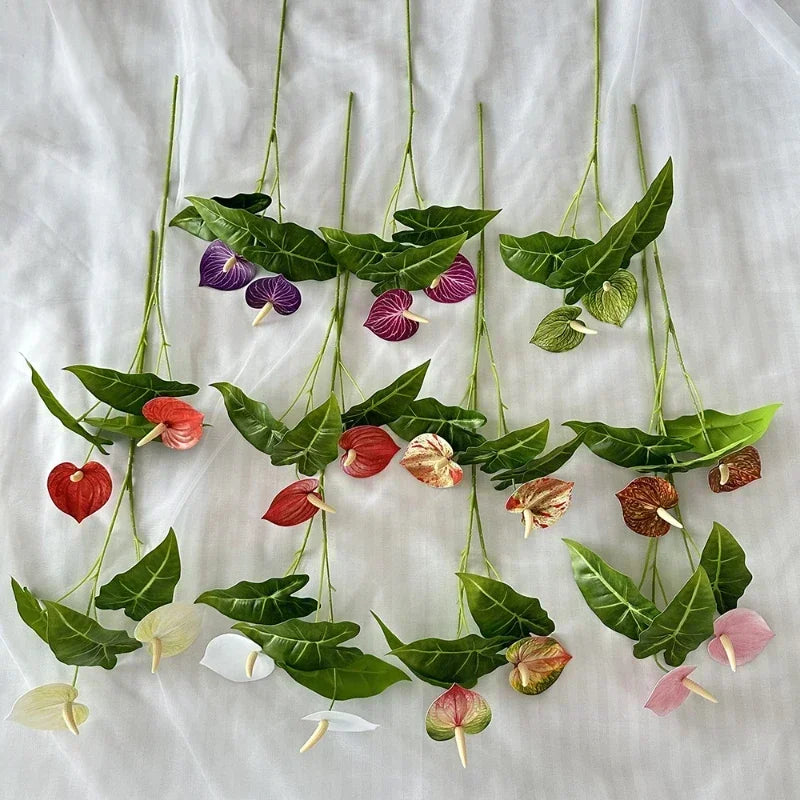 fleurs artificielles anthurium pour décoration de fête et vacances