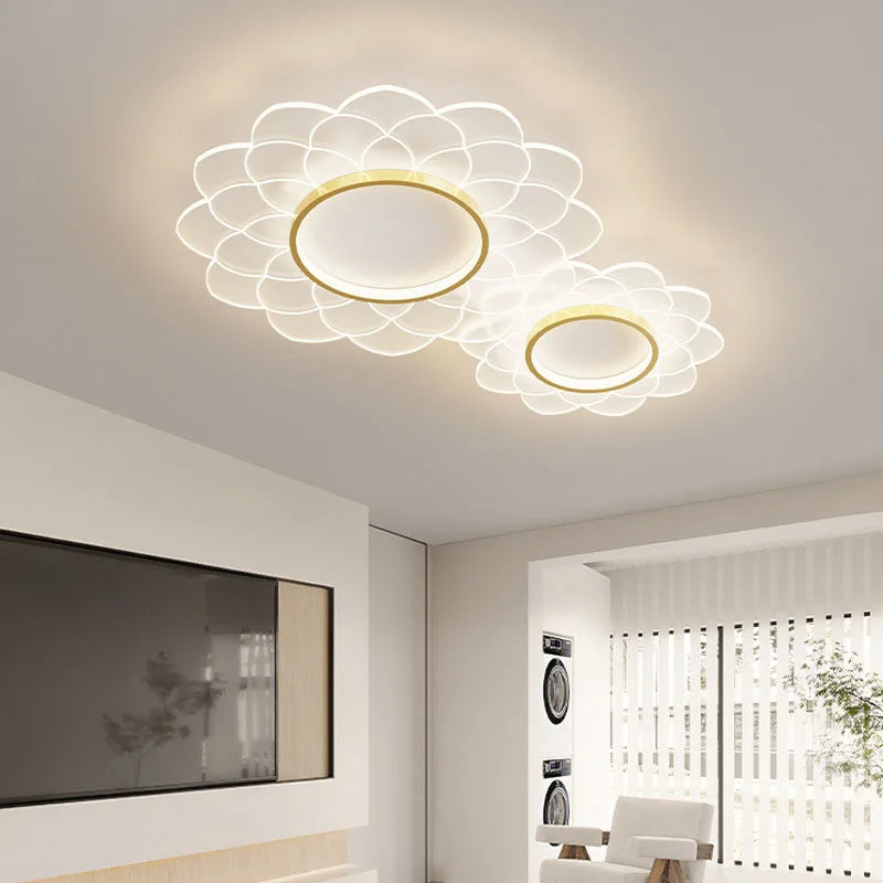 plafonnier led spot design floral en acrylique pour décoration intérieure