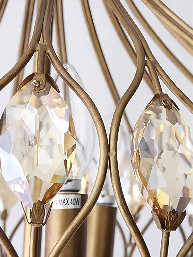 lustre rétro français en cristal style vintage suspension