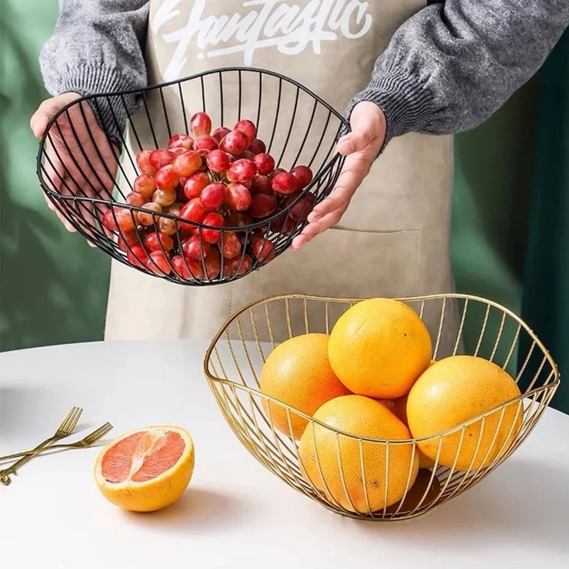 panier à fruits en fer multi-tailles pour rangement divers