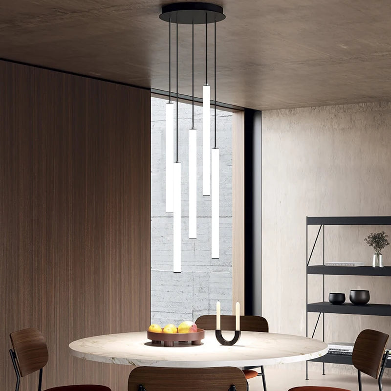lustre moderne minimaliste de luxe pour duplex