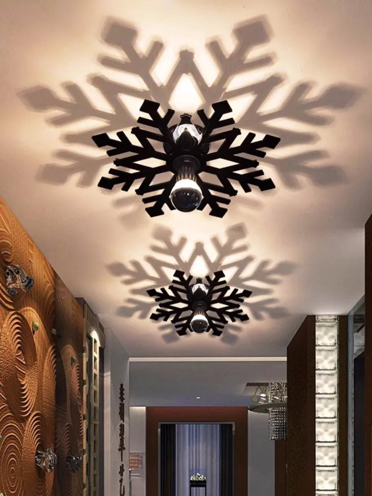 applique murale led flocon de neige éclairage moderne pour intérieur et extérieur