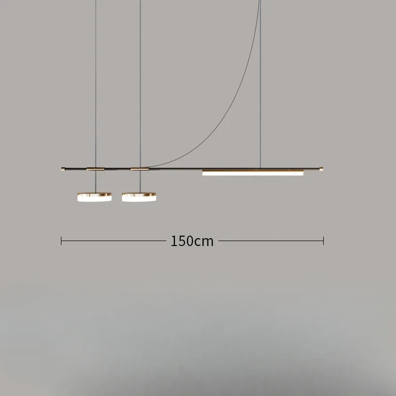 suspension à led linéaire design moderne pour décoration intérieure