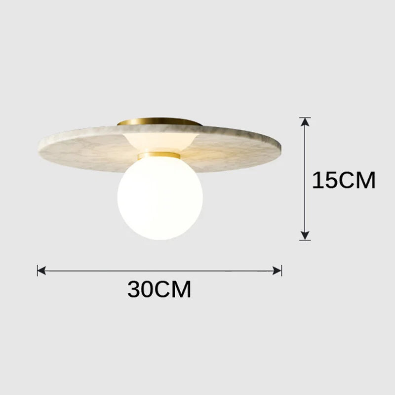 plafonnier en marbre italien éclairage de couloir décoration nordique