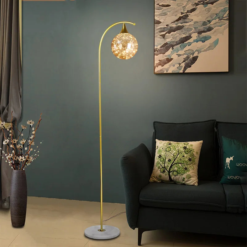 lampadaire led en verre multicolore pour une ambiance chaleureuse