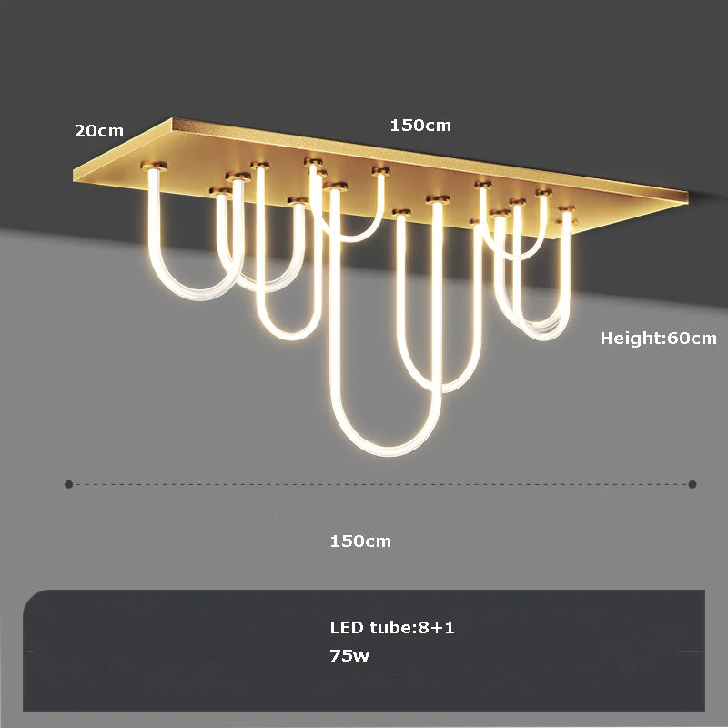 lustre à led post-moderne à intensité variable nouvelle tendance 2022