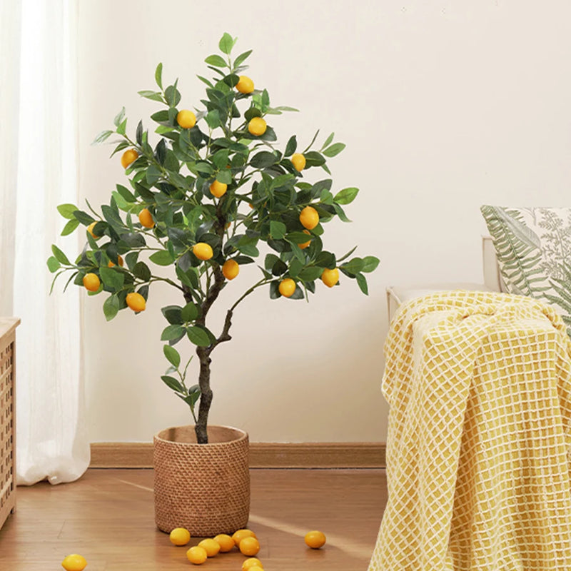 citronnier artificiel avec fruits pour décoration intérieure et jardin