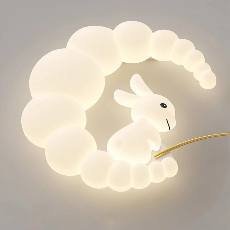 plafonnier lapin mignon pour chambre d'enfant moderne et chaleureuse