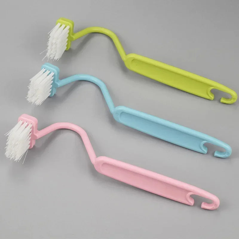 lot de 2 brosses de nettoyage incurvées pour salle de bain