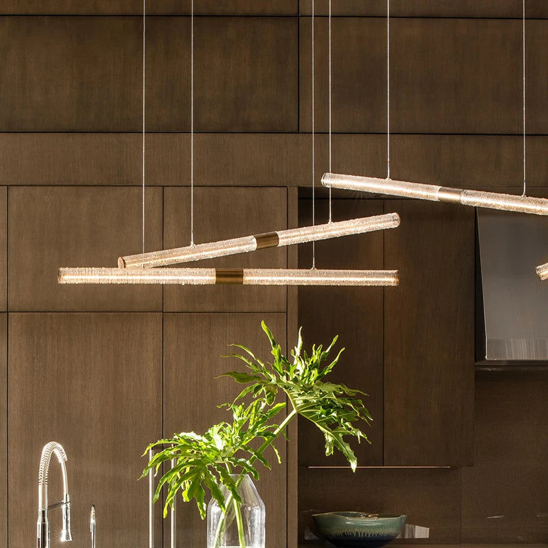 suspension en bois design nordique moderne led gradable