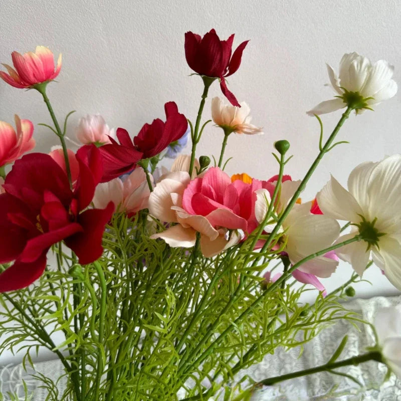 fleurs artificielles en soie pour décoration intérieure et extérieure