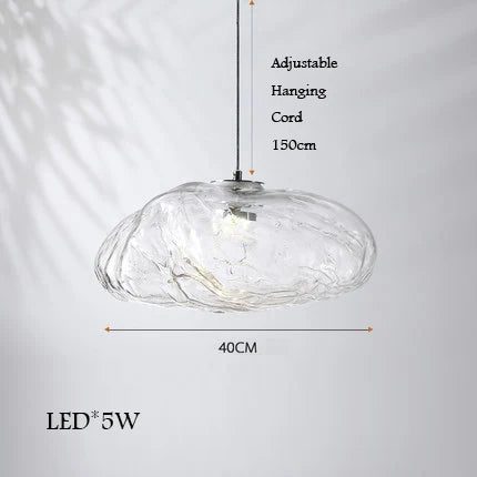 lustre en verre design nuage pour un intérieur créatif