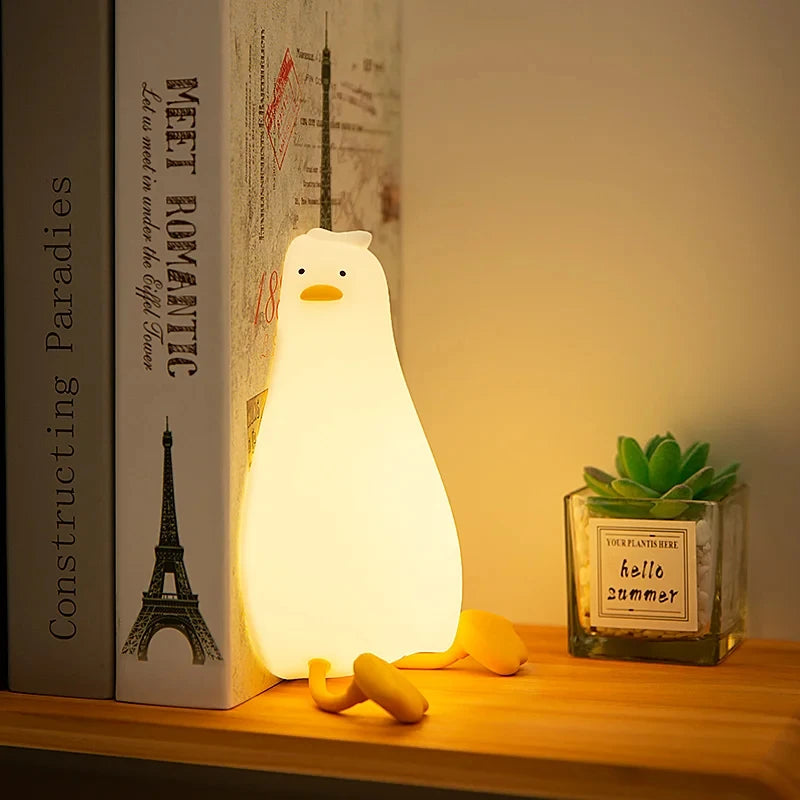 veilleuse canard en silicone rechargeable usb dimmable cadeau anniversaire