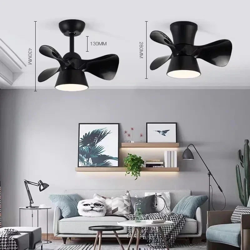 ventilateur de plafond lumineux avec télécommande et 6 vitesses