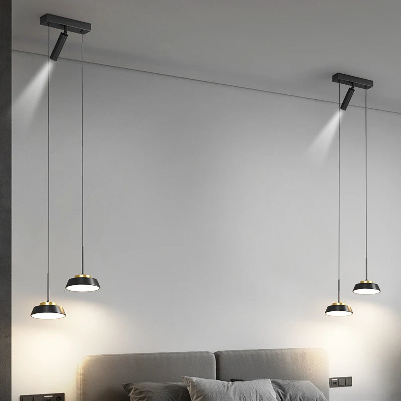 suspension moderne minimaliste en luxe noir design élégant