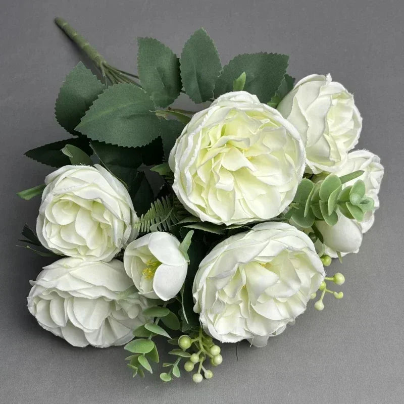 bouquet de pivoines artificielles pour mariage et décoration élégante