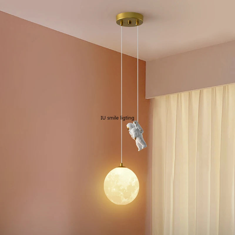 suspension créative astronaute pour chambre d'enfants décorative à led