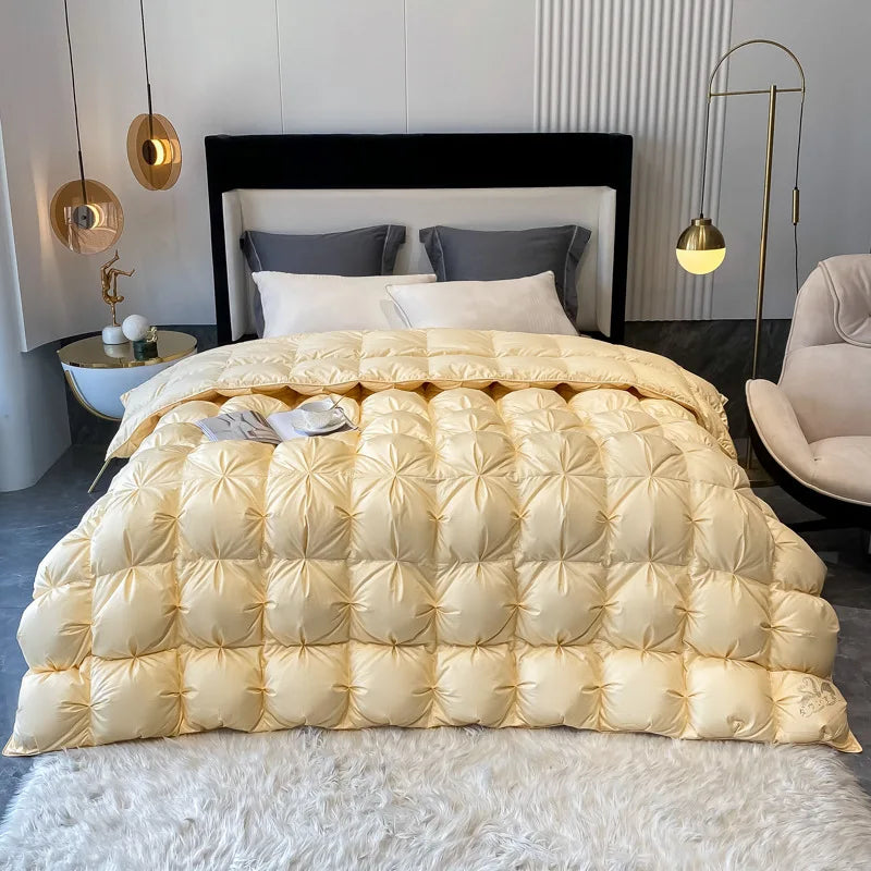 couette en duvet d'oie blanche 100 pourcent coton hiver automne