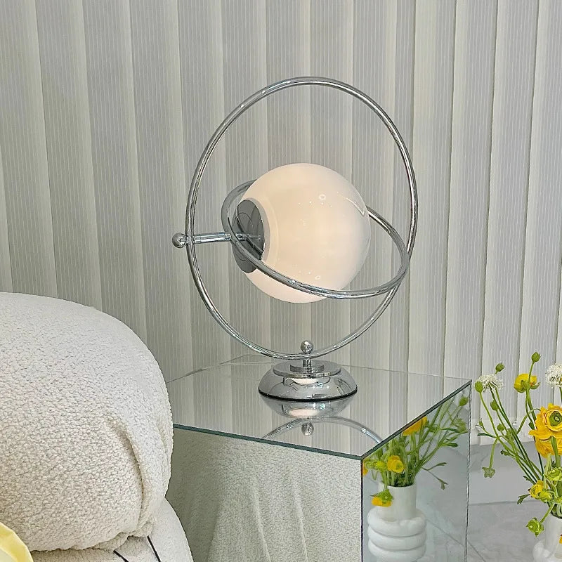 lampe de bureau design italienne en verre rotative élégante