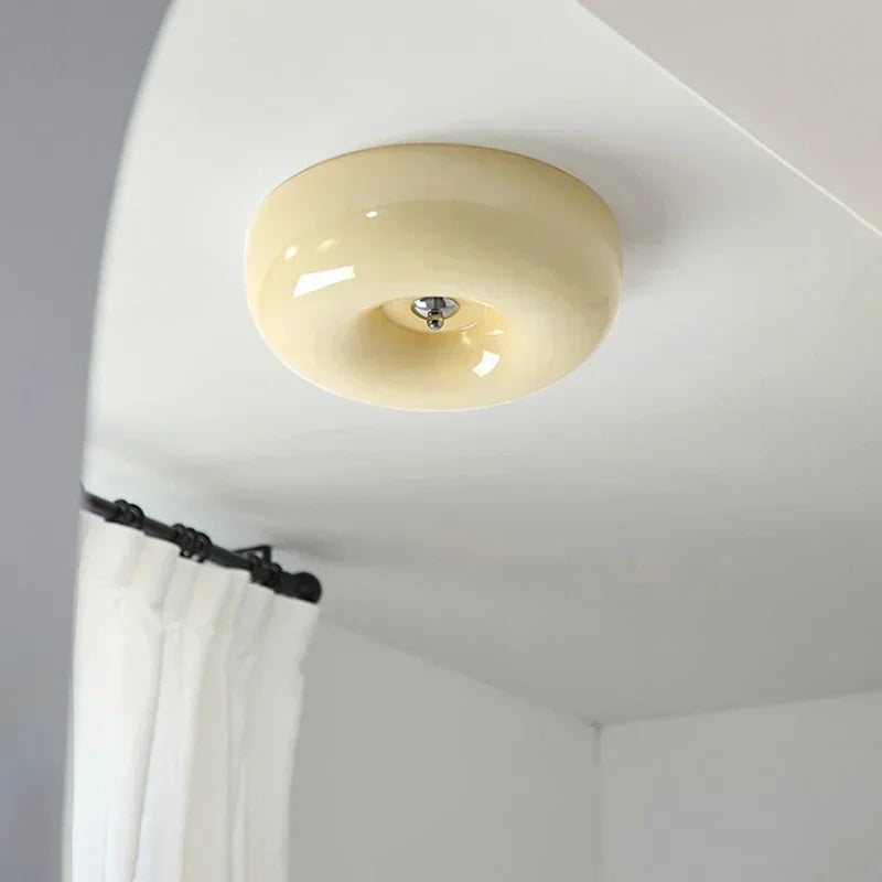 Plafonnier LED nordique minimaliste blanc/Beige