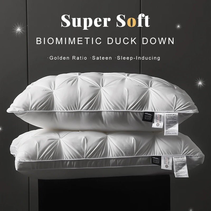 oreiller en duvet haut de gamme pour un sommeil de luxe