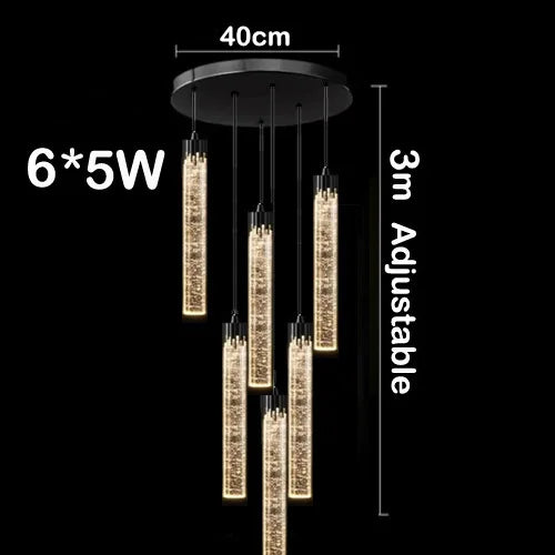 lustre en cristal led moderne pour décoration intérieure créative