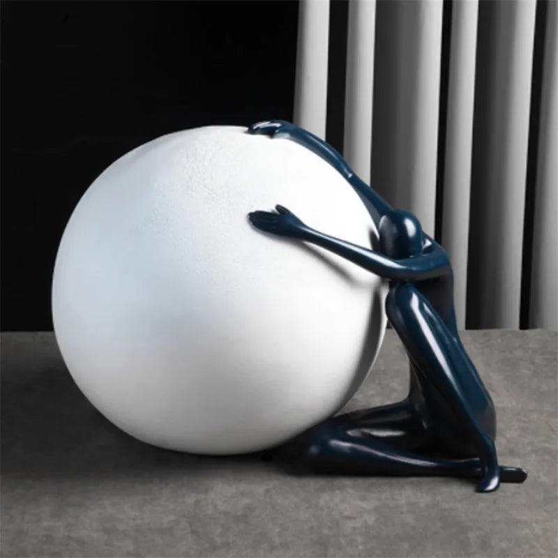 lampe de table créative design ballon humanoïde artistique