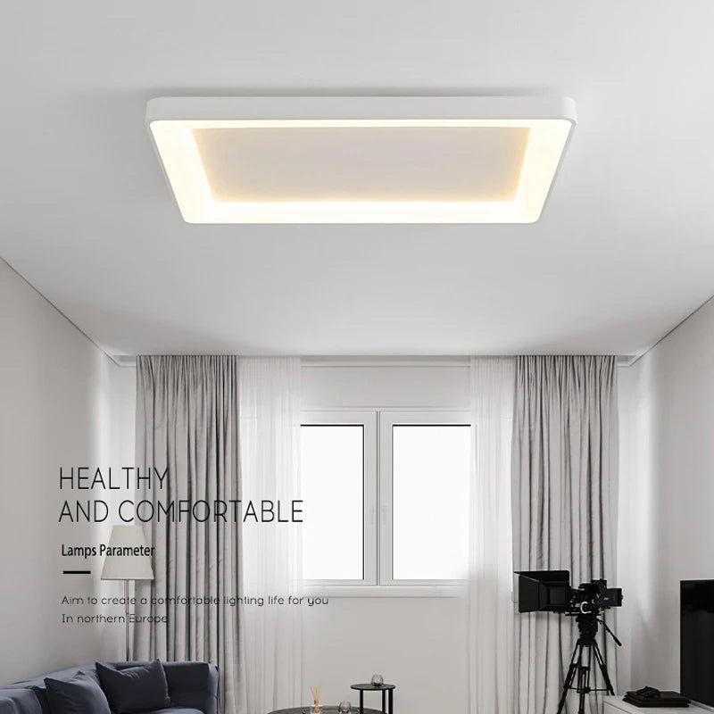 plafonnier led simple rectangulaire pour intérieur moderne