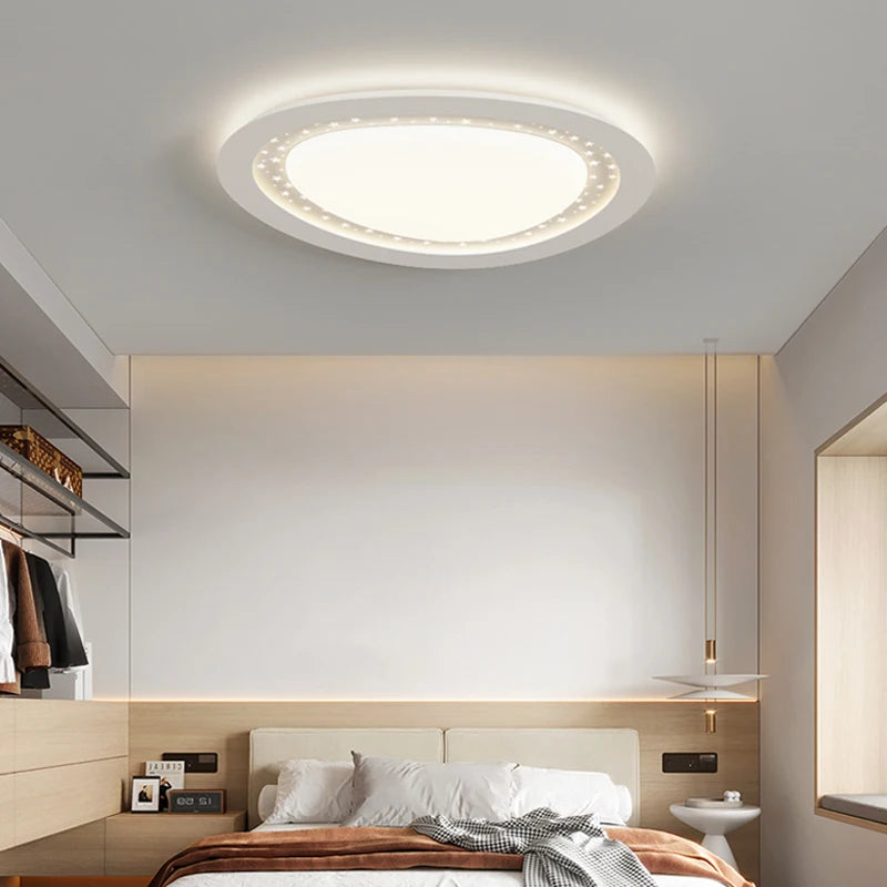 lustre led moderne galets gypsophile style simple protection des yeux