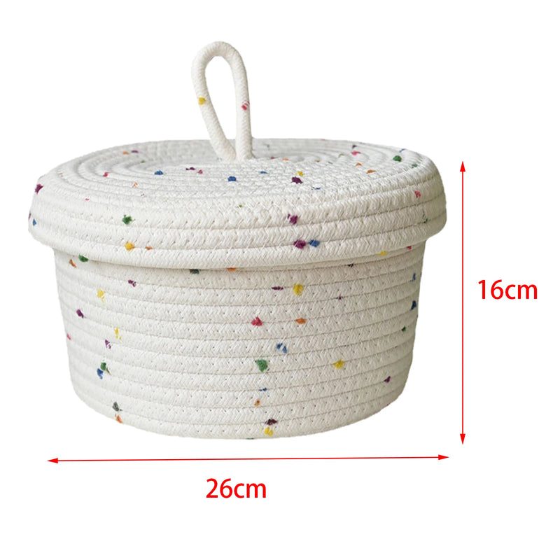 panier en coton tissé à la main pour rangement décoratif