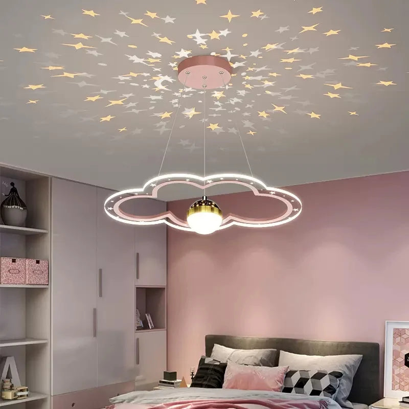 lustre moderne en forme d'étoile pour chambre d'enfant décorative